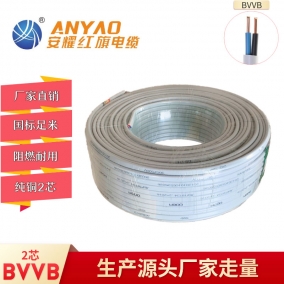 巴中2芯BVVB聚氯乙烯绝缘电缆电线
